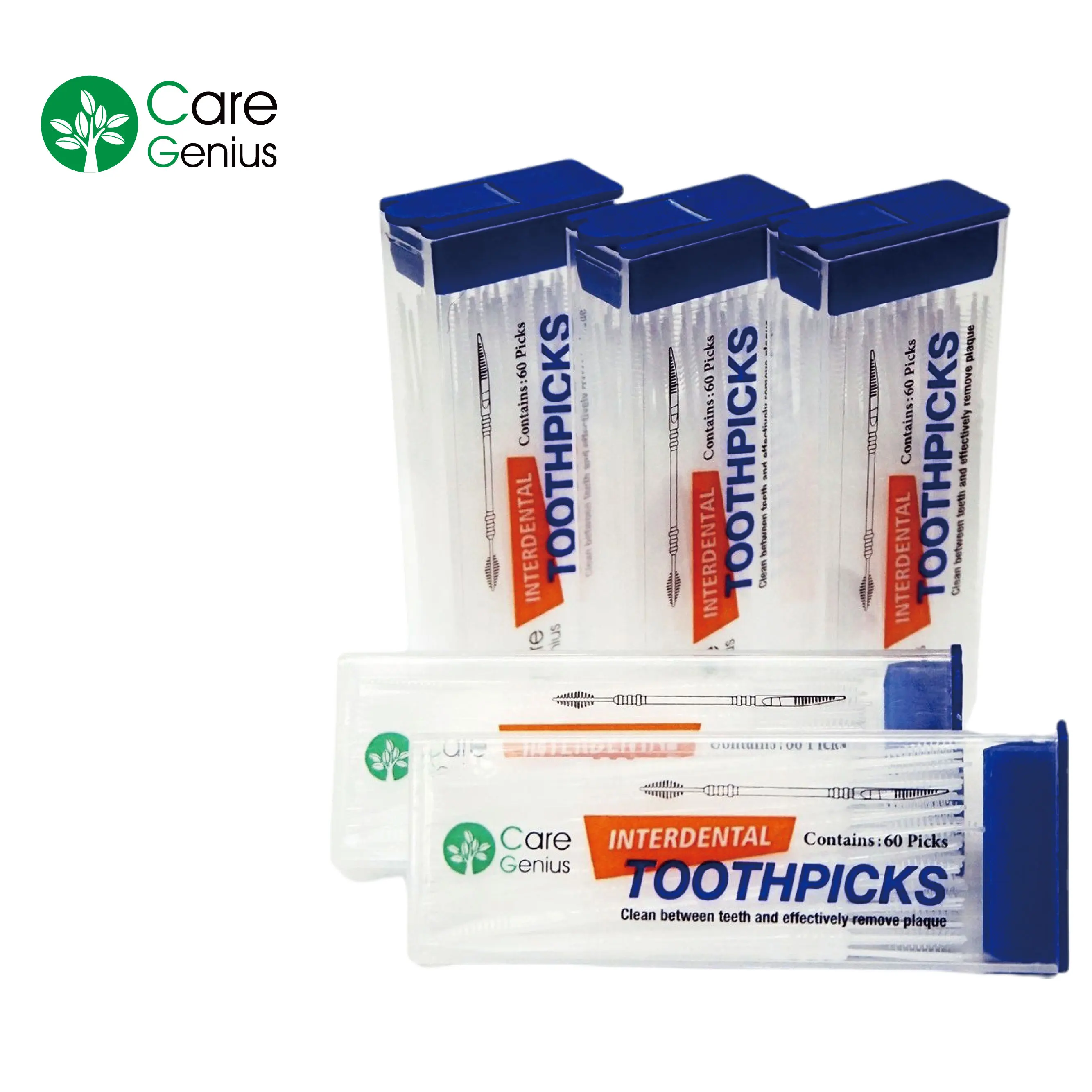 

plastic interdental toothpick 140cases ready to ship, Clear