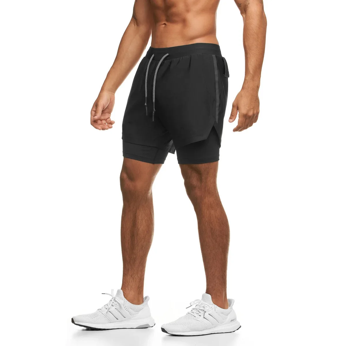 

Custom Athletic Gym Workout Clothing Sweat Elastic Waist Compression Men's Bodybuilding Training Fitness Shorts, Multi color available