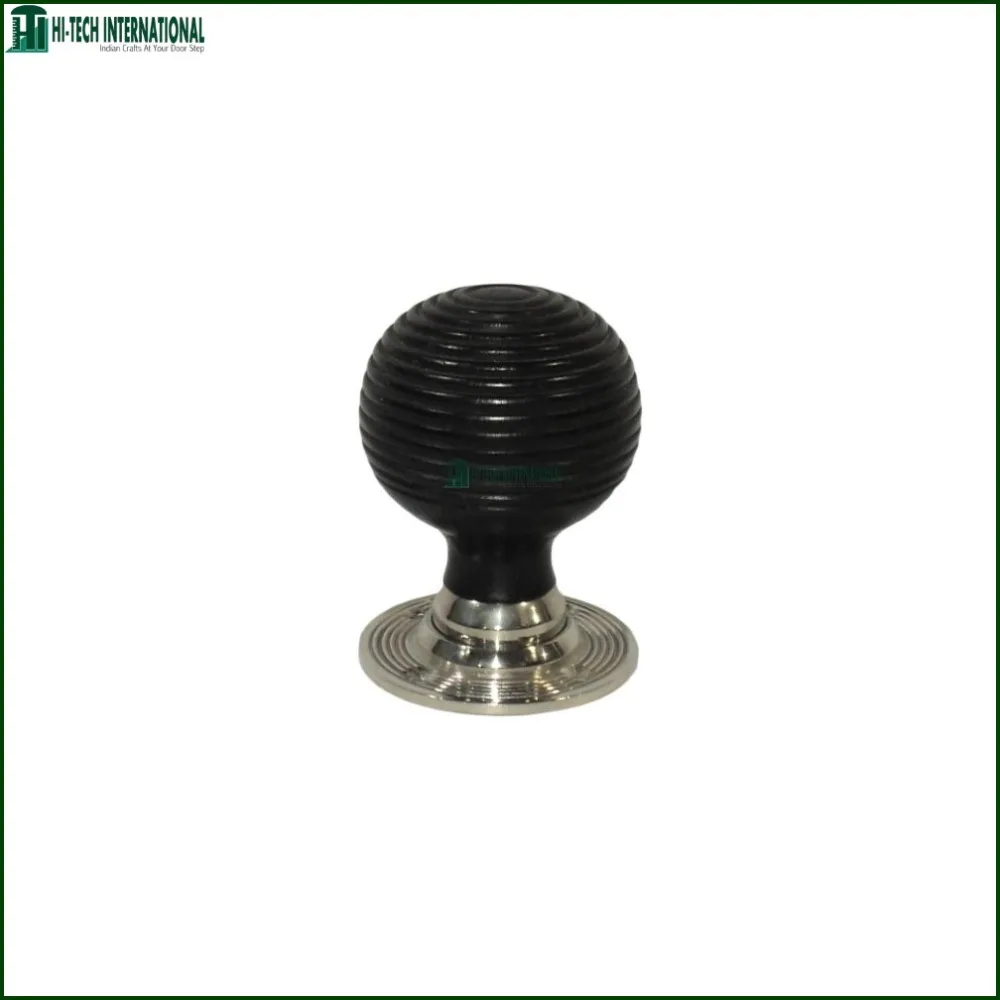 Wooden Beehive Door Knobs Mango Wood Door Knobs High Quality Black