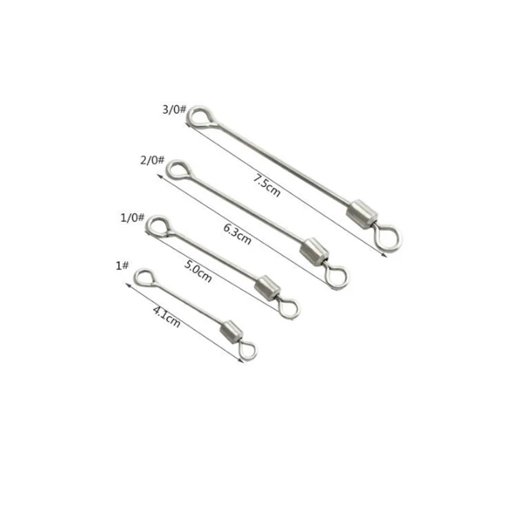 Factory Direct Metal Long Leg Fishing Swivel Fishing Gear Accessories Fish Swivel