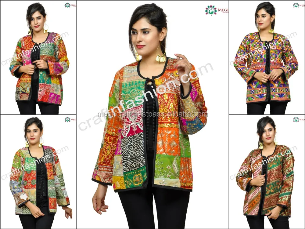 Ladies Cotton Embroidered Multicolored Koti / Jacket / Shrug / waistcoat/ Gujrati  Jacket For Ladies - YouTube