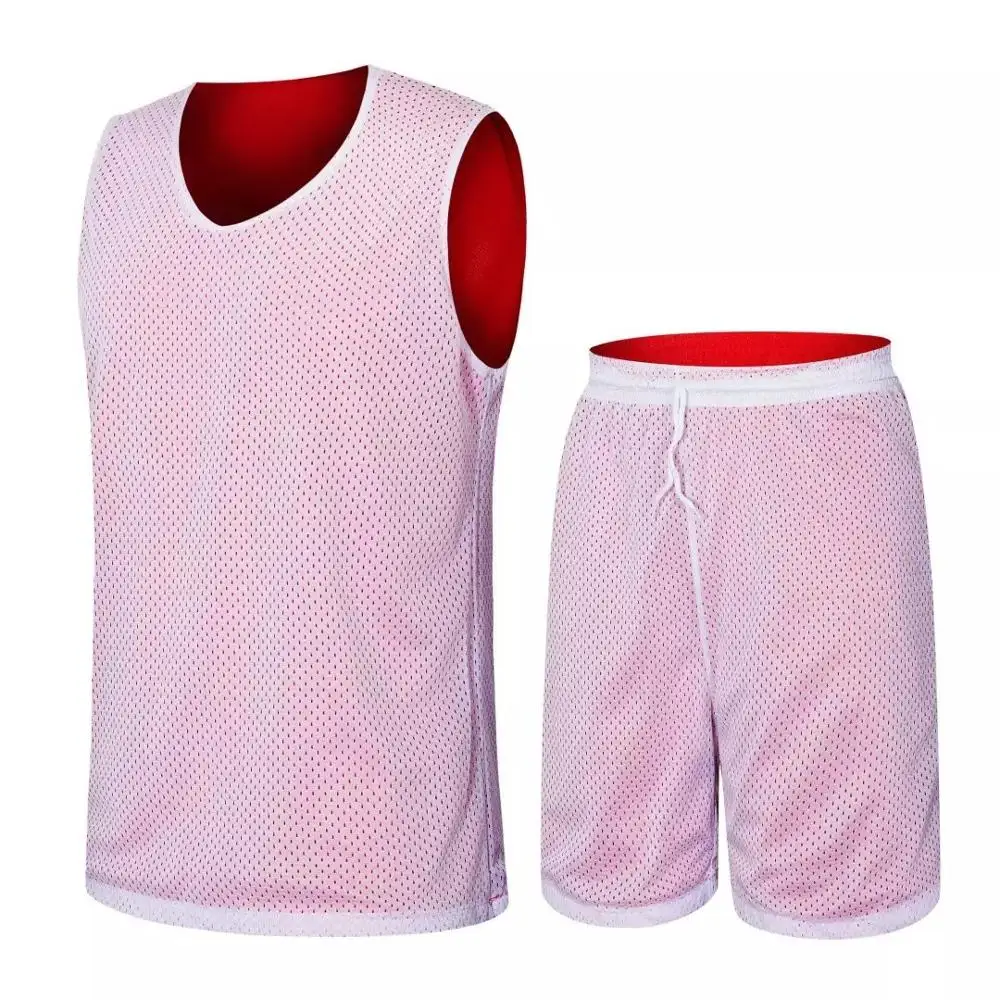 

Cheap custom basketball jerseys Polyester Custom Double Mesh Wholesale Reversible Basketball Jerseys, Custom color