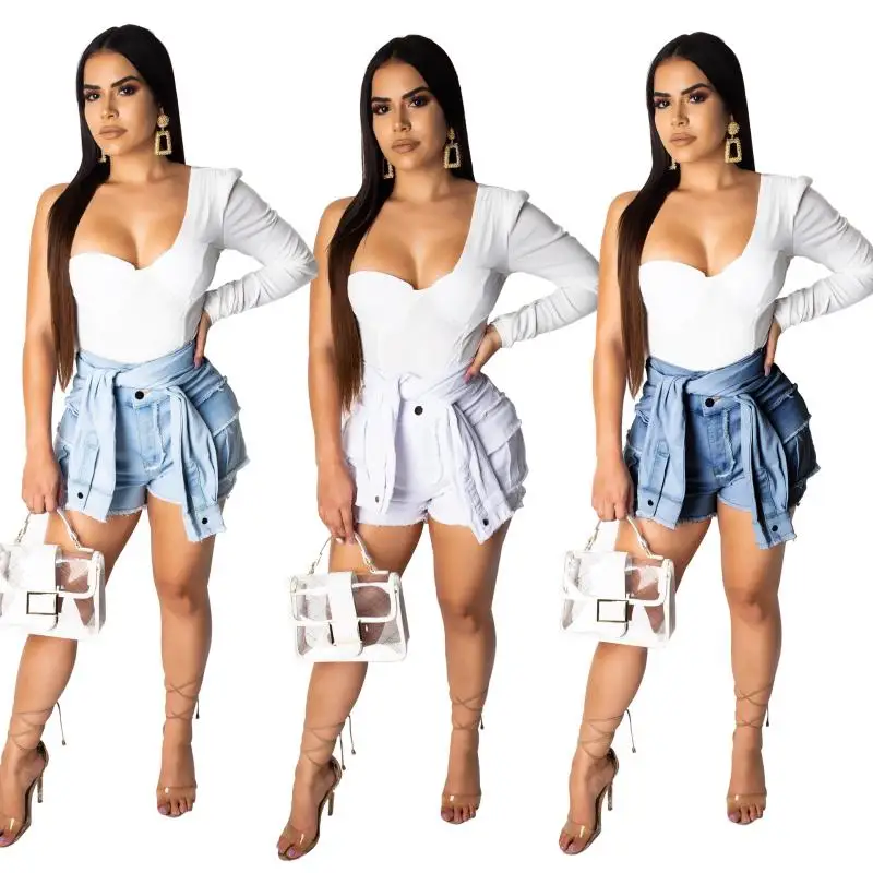 

90515-mx29 New Design 3 Colors Jeans Shorts Women With Pockets