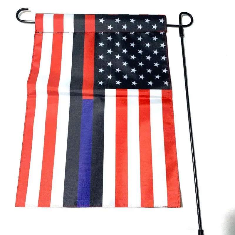 

us garden flag 30*45CM Blue Line Red Line USA Police Flags, Pantone color/cmy