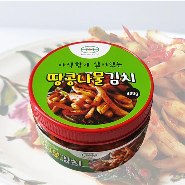 
Korean Hansungwon Peanut Sprouts Kimchi Original Taste Healthy Preserved Food Seasoned with Red Pepper and condiment 400g 