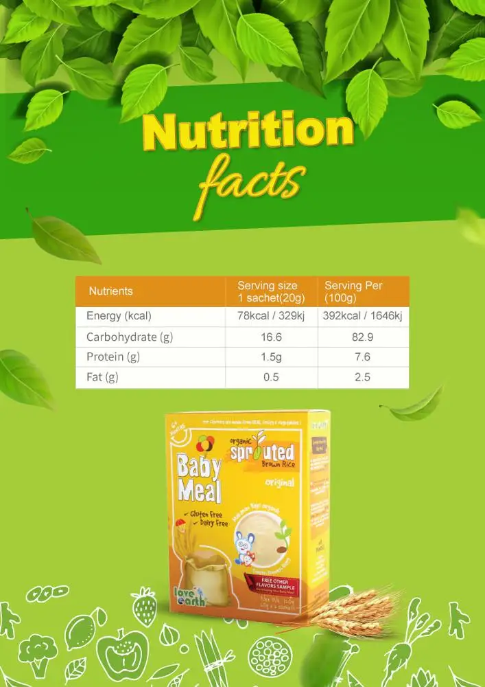 
Organic & Natural Baby Meal Brown Rice 