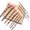 7 Pcs/SET Custom portable small rolling make up brush cosmetic Jar Powder Brush