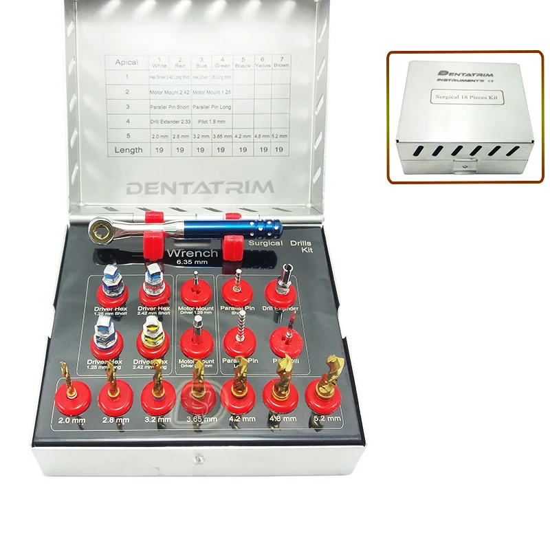 Advanced Dental Implant Guided Surgery Drills Set Of 39 Pieces Custom