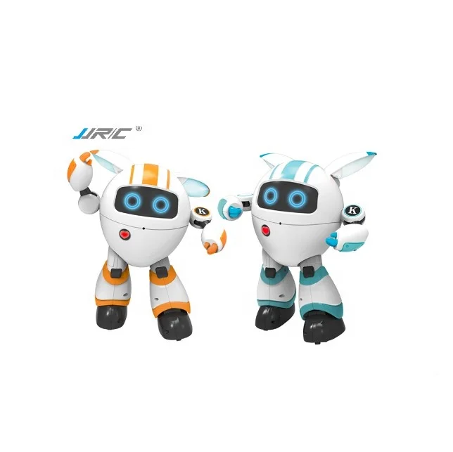 

2020 JJRC R14 Smart Robot Intelligent Walk Music Dancing LED Light Telling Story Educational Robotica RC Robot Toy for Kids, Blue / orange