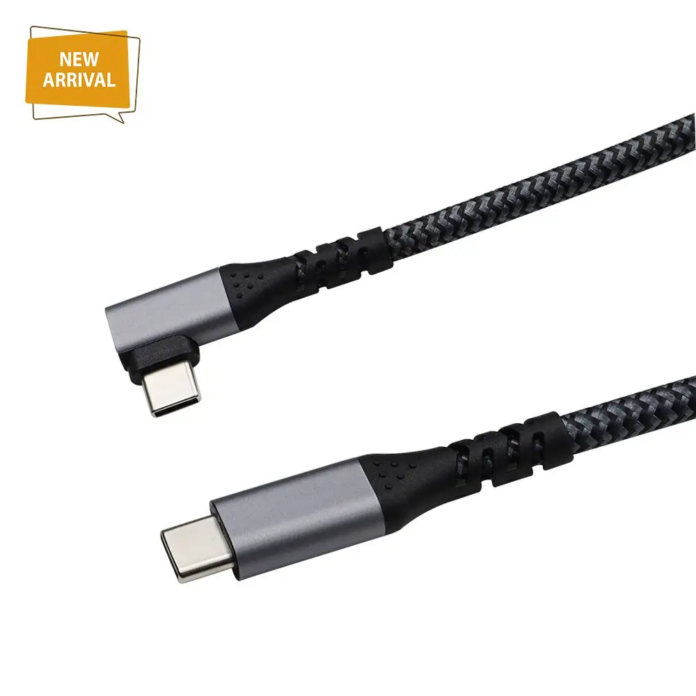 

Best Sell Gaming Data Transmission 4K Right Angled USB Type C Cable Assembly for Phone for Computer for Pc, Black/grey