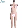 Free shipping D Cup Full Silicone Tights Ankle-length Bodysuit Male to Female Transsexual Silicone Breast Forms for Cosplay