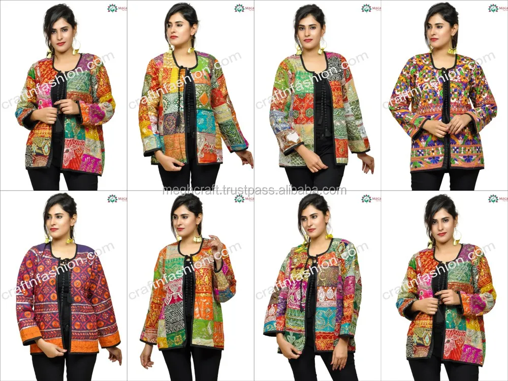 Traditional Gujarati Embroidery Jacketembroidered Coats For Women