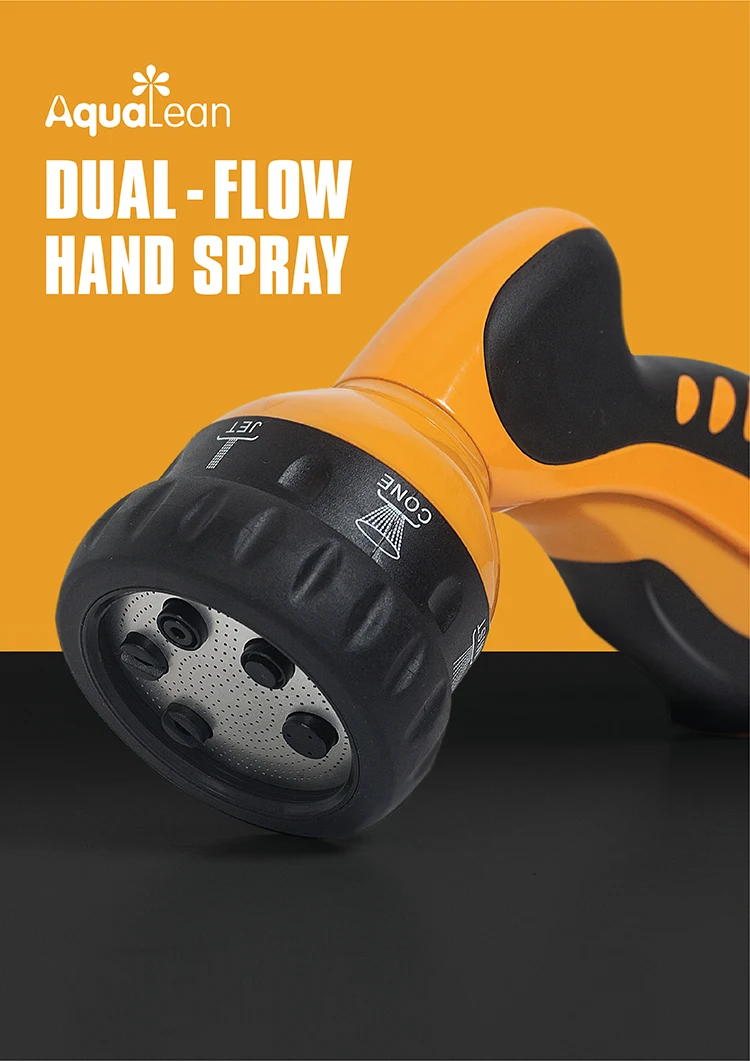 6 Spray Pattern Dual Flow Hand Spray Hose Nozzle Buy Comfortable