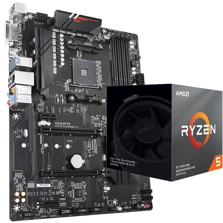 Gigabyte B450 Gaming X Amd Am4 Socket Gaming Motherboard With Used Amd Ryzen 5 7 3500x 3600