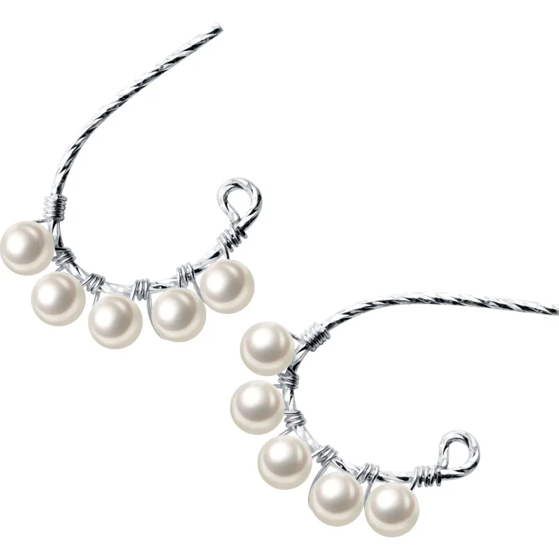 

E2940 Christian Gifts Jewery 925 Silver Earrings Girl Pearl Short Shell Pearl Earrings Jewelry