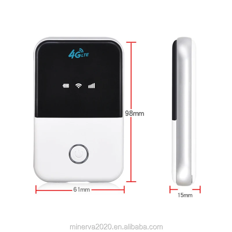 

4G Wireless Hotspot Pocket Wifi Router 4G Lte Captive Portal Modem With Sim Slot, White black