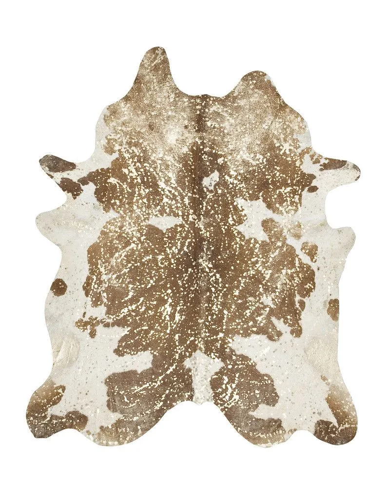 Cowhide Rug With Devore And Gold Metallic Buy Devore Cowhide,Devore