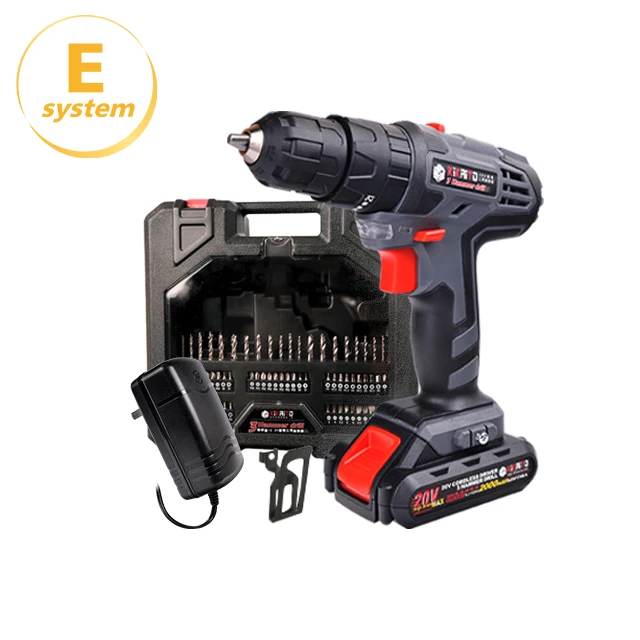 

20V 3 in 1 Cordless Impact Driver / Hammer Drill / Screwdriver | 21+1 Torque plus 73-Piece Accessories & Tool Box 20VED111