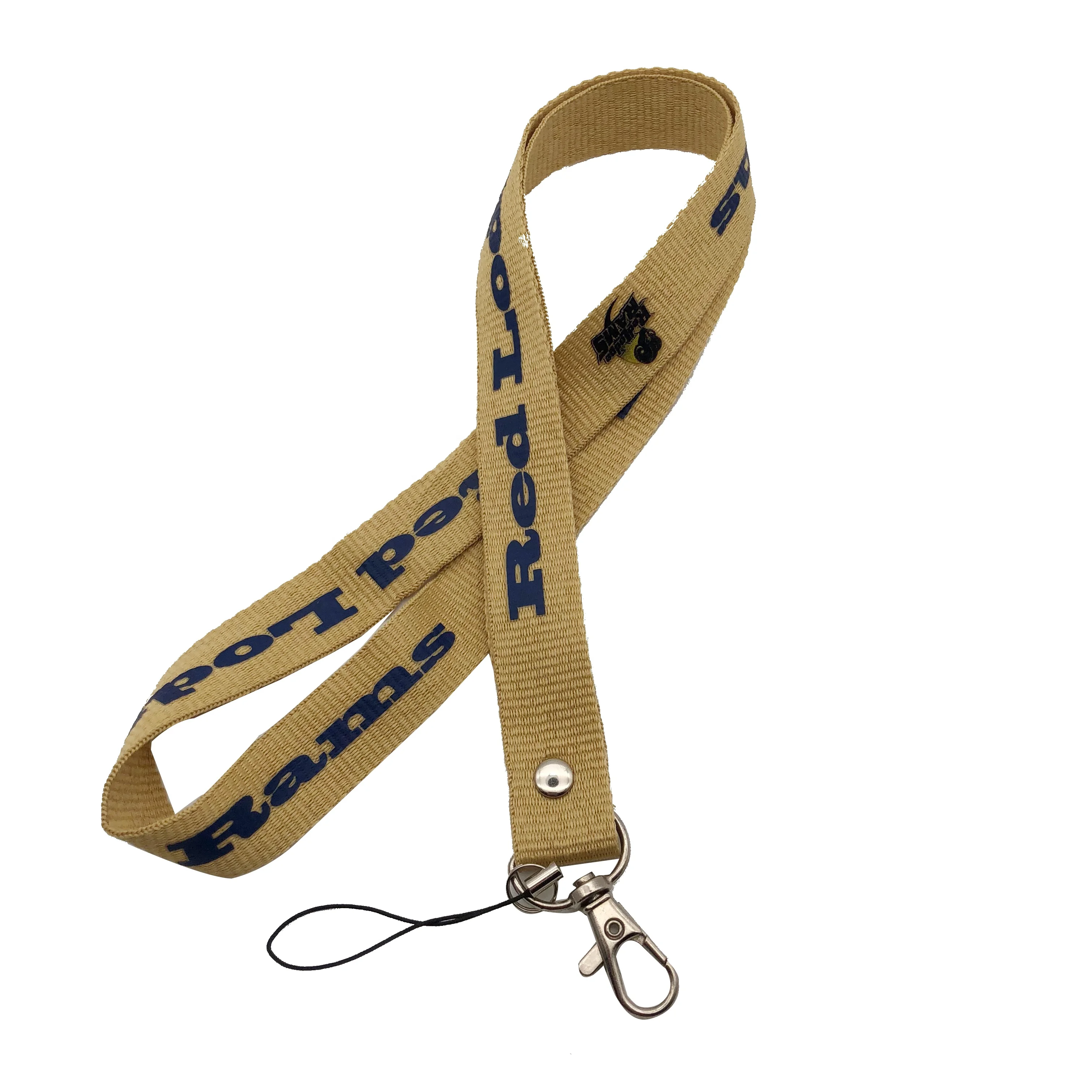 
Customized design fashionable flat polyester silk printing flat neck lanyard 