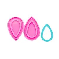 

S735 new oval teardrop silicone earring mold for earrings keychain mold