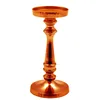 Orange Color Metal Candle Pillar Holder