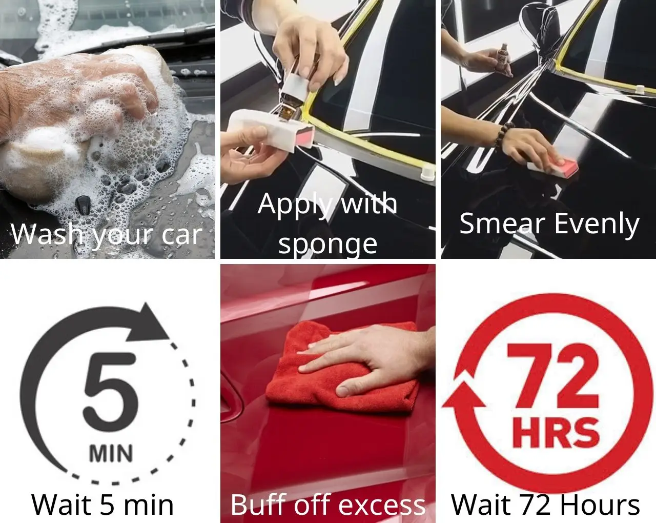 
9H Super Hydrophobic Ceramic Coating Easy to Apply 30 Minutes Waiting Time 12 Month Duration Works on Car Paint, Metal and Wood 