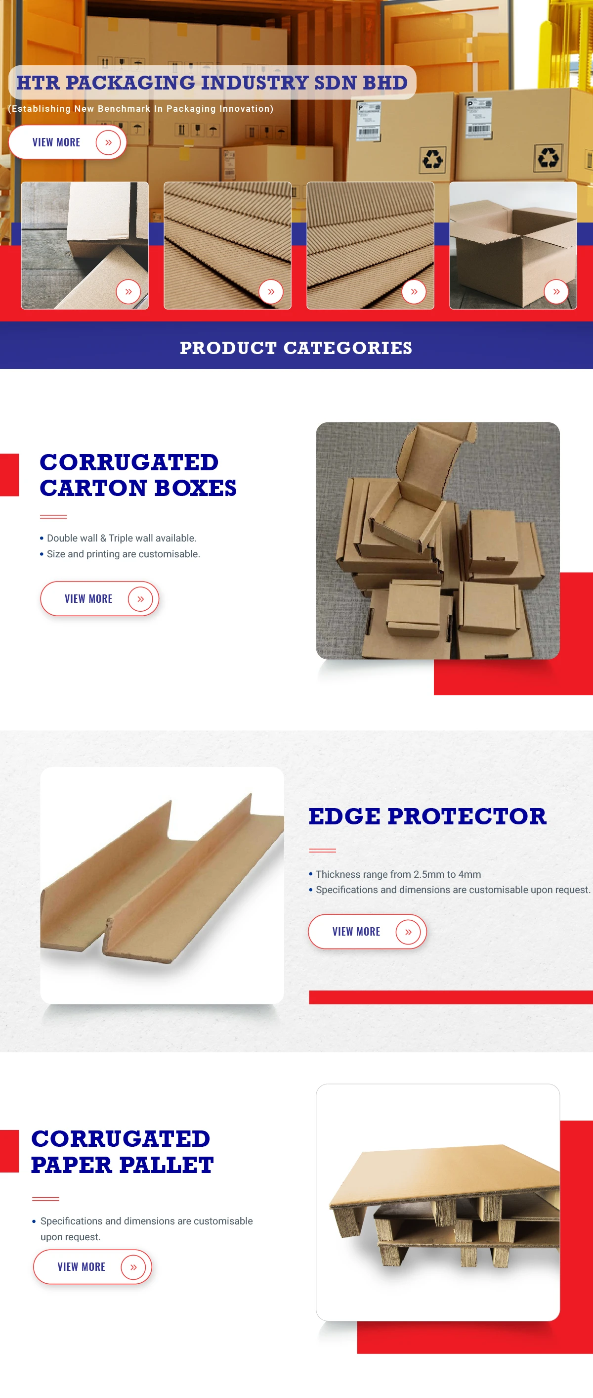 Htr Packaging Industry Sdn Bhd Carton Box Paper Pallet