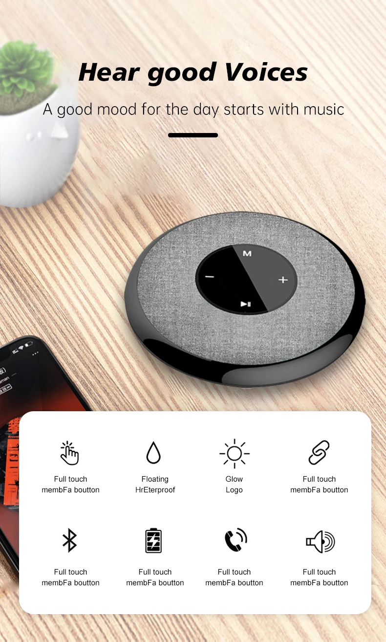 2020 Amazon Top Seller C7 Wireless Hands-free Subwoofer Speaker Studio Monitor Speakers - ANKUX.COM