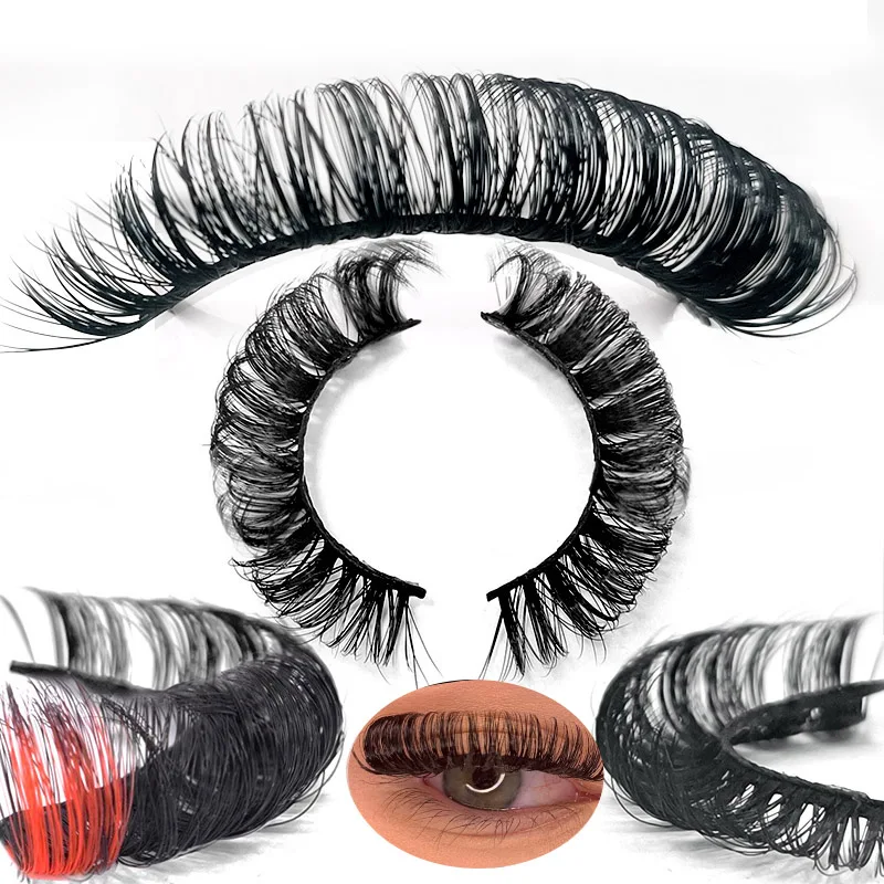 

2022 hybrid russian lashes colored lashes eye lashesh d dd curl russian d wispy curl custom lashes