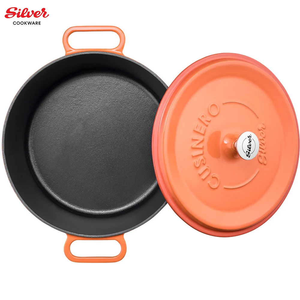 
Cast Iron Dutch Oven pot cookware kitchenware Enameled Non Stick 24 cm Made In TURKEY 2020 Hot sale HIGH QUALITY 