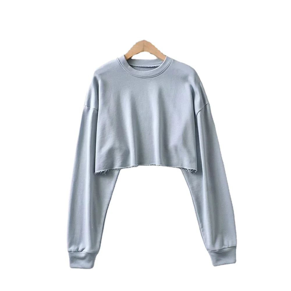 

High quality custom sweatshirt women plain crop top hoodie, Picture shows