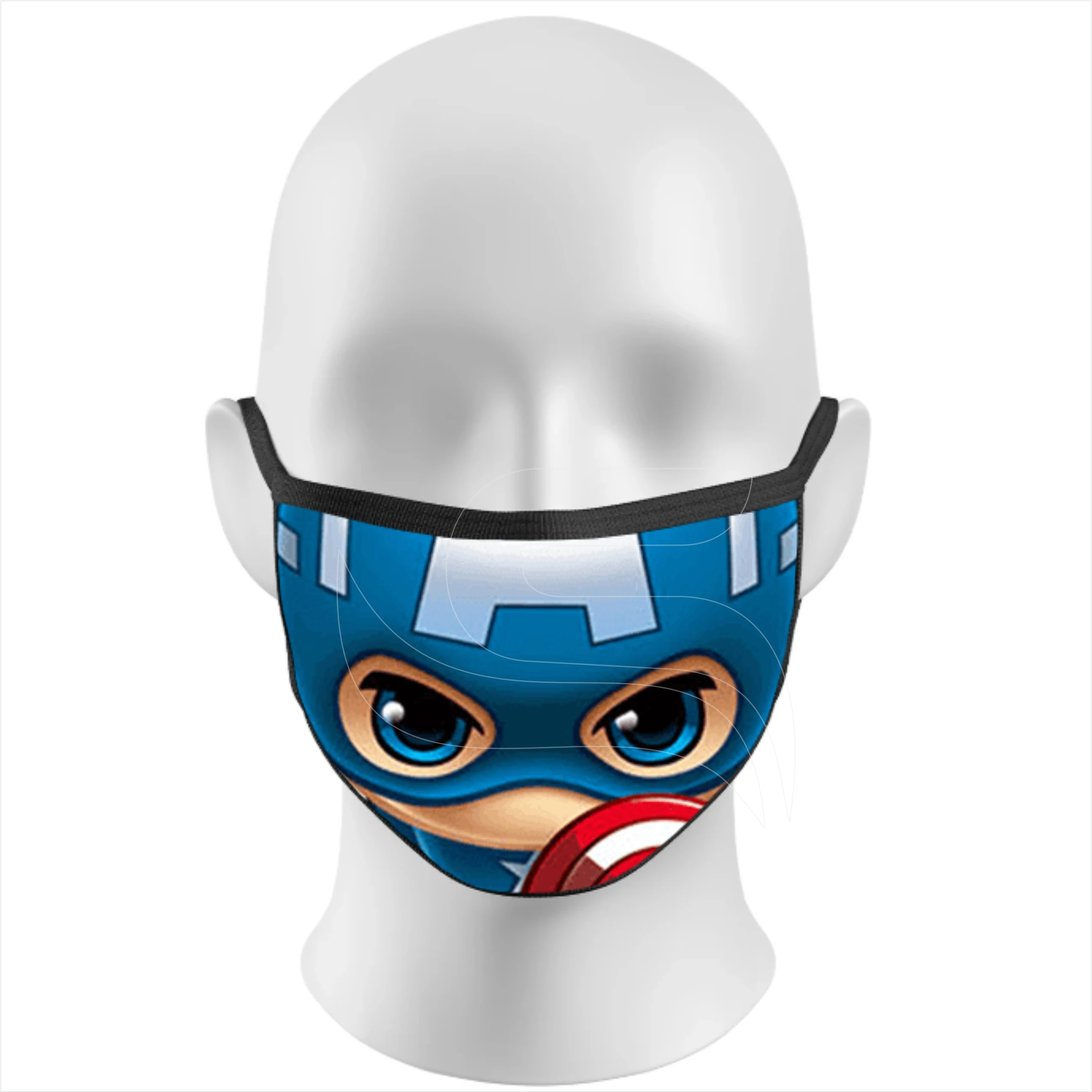
captain america printed facemask / kids adults face cover 