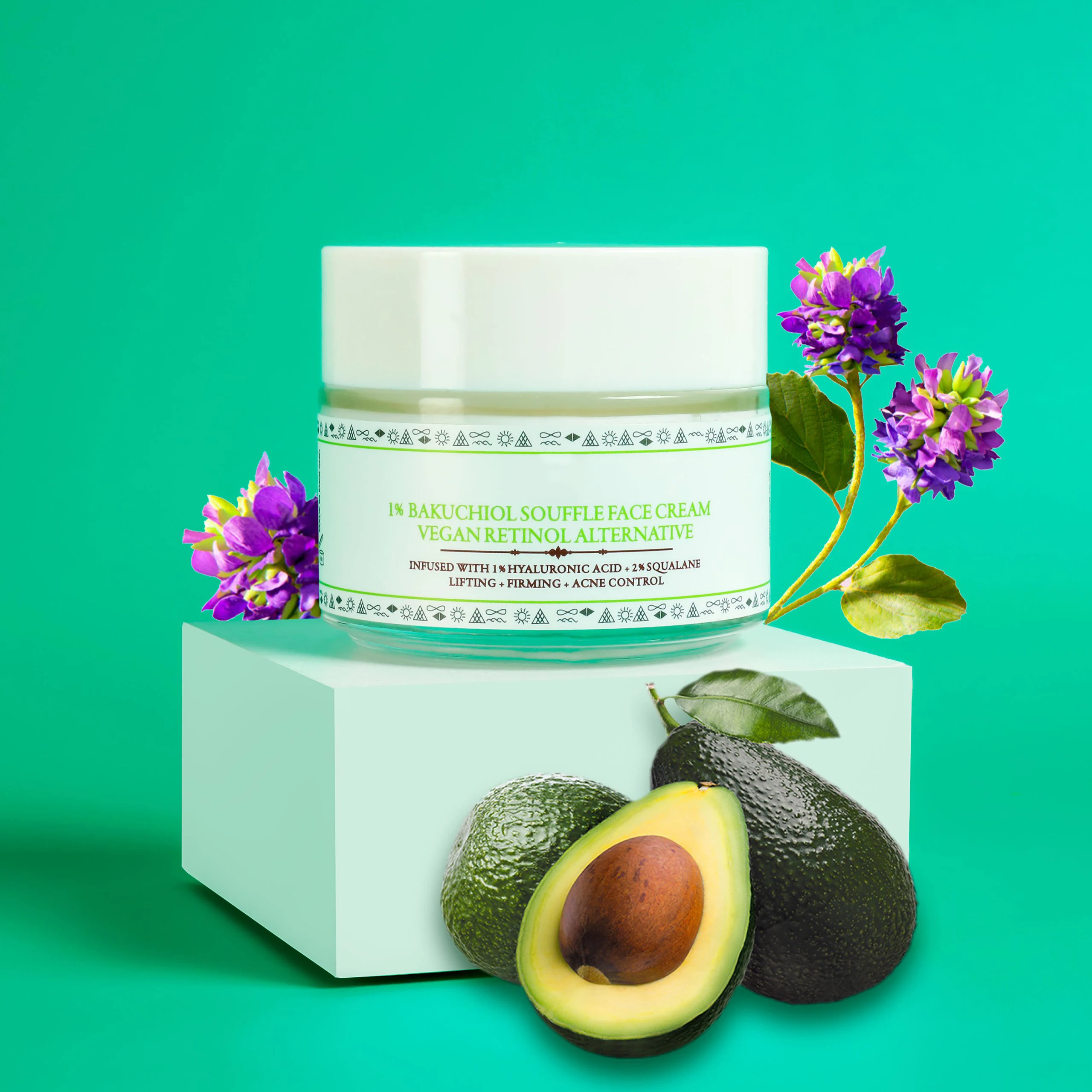 

Private Label 1% Bakuchiol Souffle Face Cream Vegan Retinol Cream Avocado Face Cream & Lotion with Hyaluronic Acid