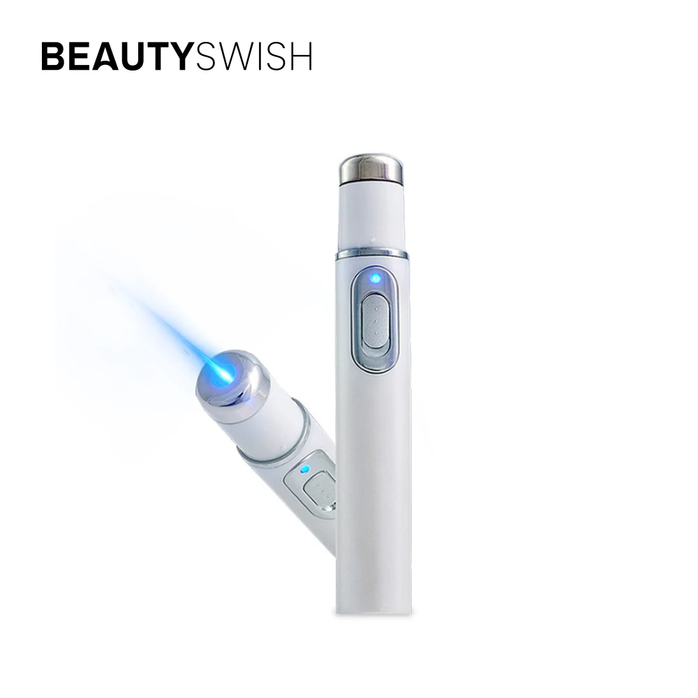 

Portable Blue Light Acne Scar Removal Machine Beauty Tools Acne Laser Pen Treatment Kit Device, White
