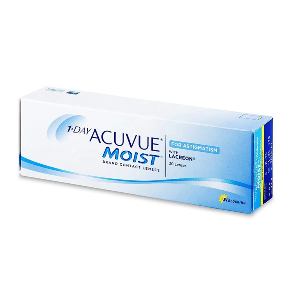 

Acuvue Moist Toric 30pcs Johnson & Johnson Daily disposable Soft contact lenses for Astigmatism