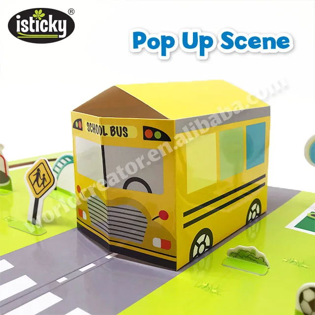 
Custom 3D Scene Game Kids Fun Pop Up Books with Stickers 