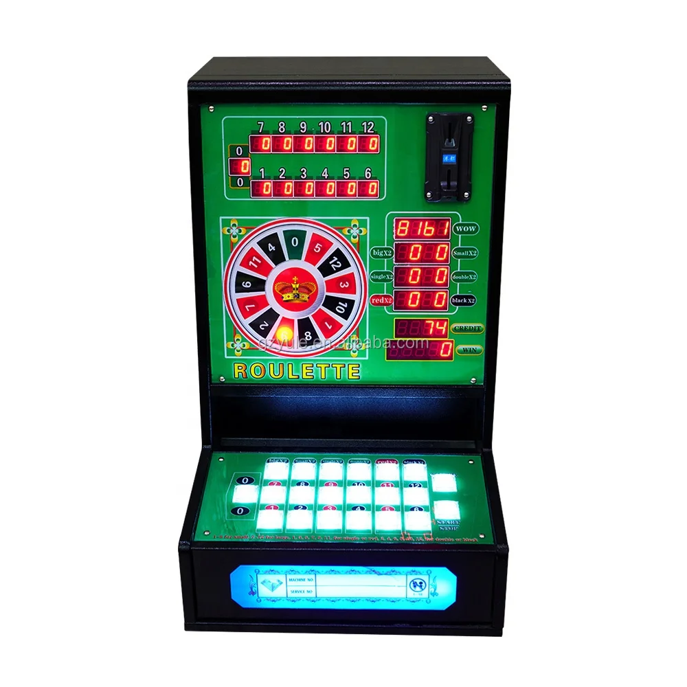 

Mini Coin Operated Desktop LED Light Bergmann Roulette Slot Game Machine, Customized color