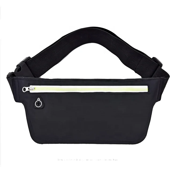 

2020 new design lightweight running sports belt waist bag fanny pack custom logo with earphone hole