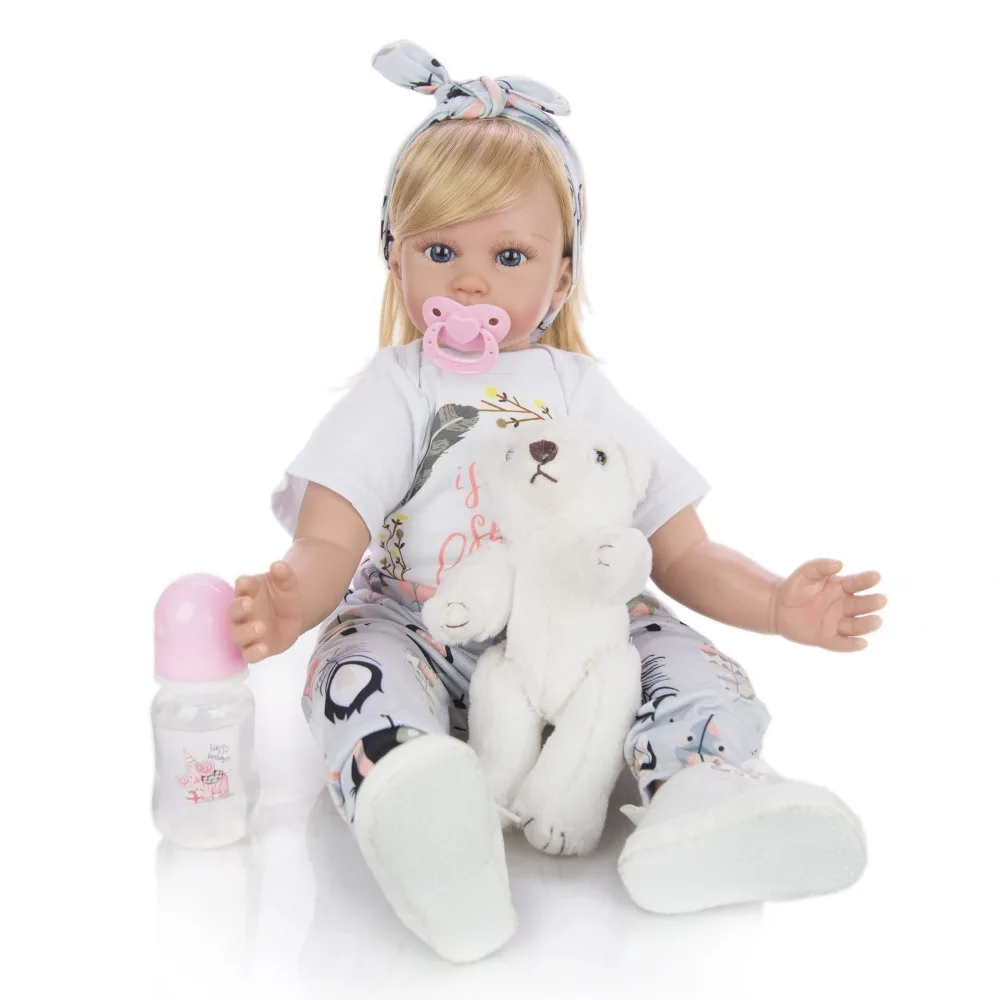 

Collectible 24 inch Princess Silicone Reborn Baby Doll Truly Like Simulation Doll Bebe Children's Dream Gift DIY Playmate