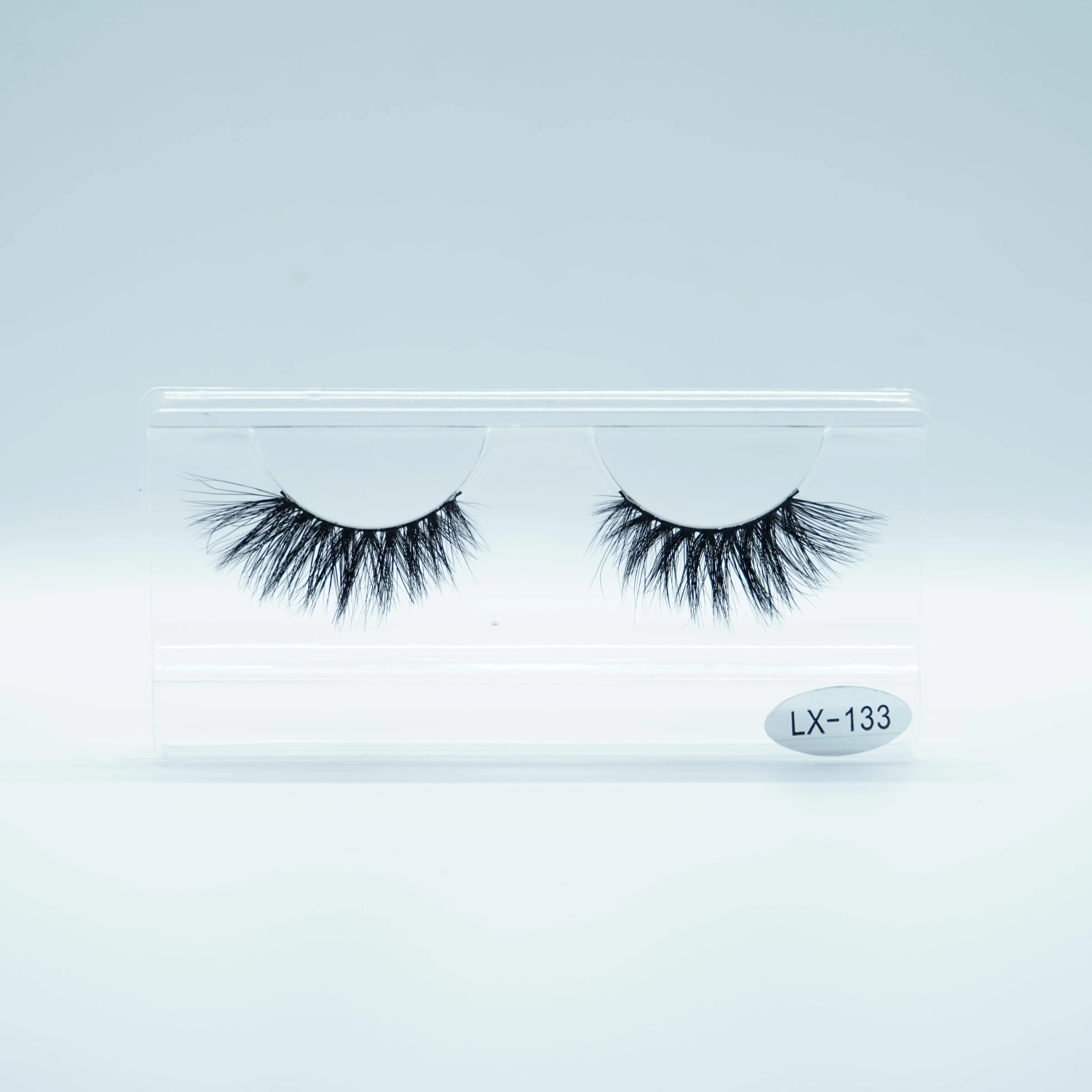 

handmade natural black 3d multi layered mink hair 13mm false eyelashes wholesale