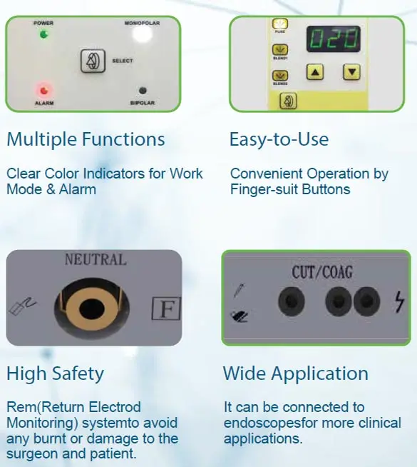 Best Manufacturer Electrosurgical Unit Esu400 Easy To Use Buttons High