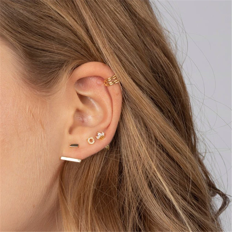 

CANNER Women Jewelry Wholesale 925 Silver 18K Gold Plated Minimal Ear Cuffs Clip on Earrings