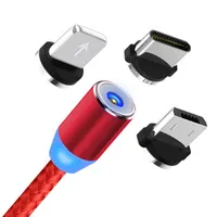 

Free Shipping Fast 3 In 1 Micro Type C Phone Magnet Charger Magnetic Charging Usb Cable For Iphone Android