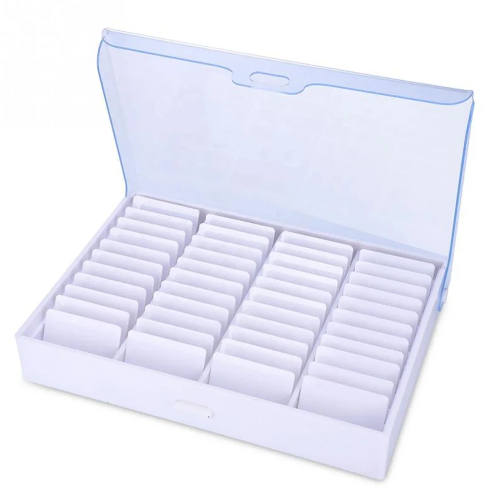

White nail display boxes color chart display box