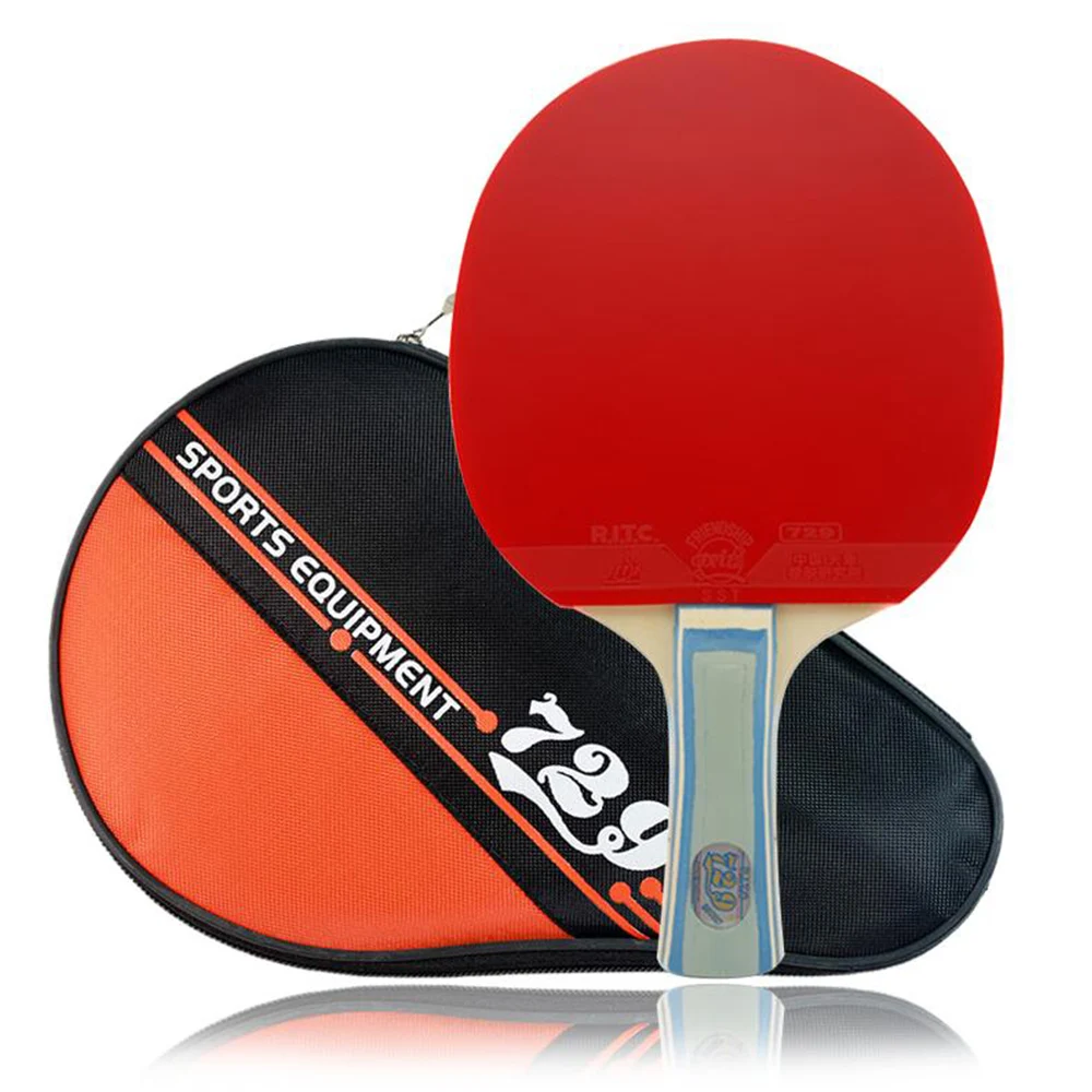 

Friendship 729 hot sale five-layer pure wood rubber table tennis racket gymnasium practice table tennis bat beginner