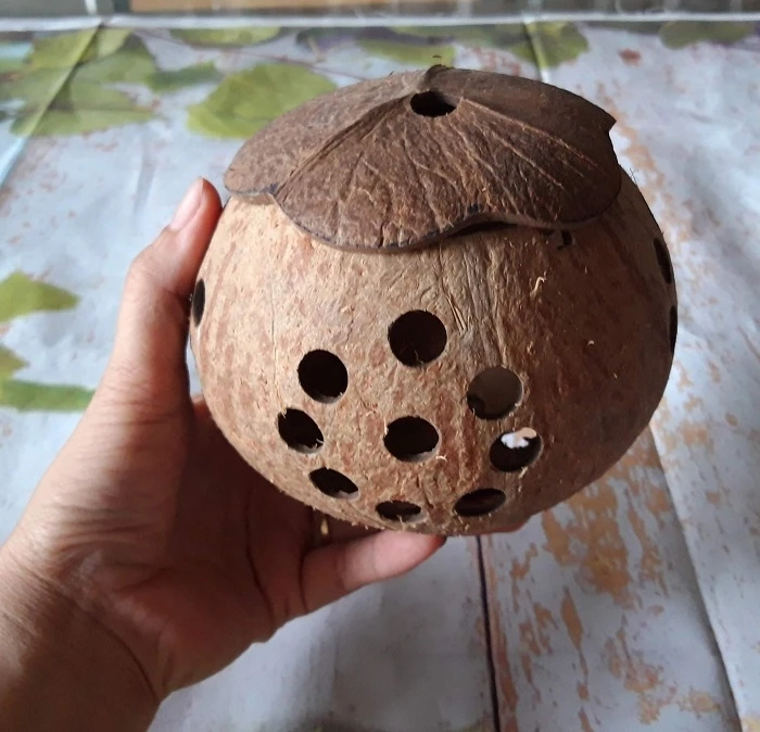 Eco Friendly Handicrafts Coconut Shell Lamp Home Decor Made In
