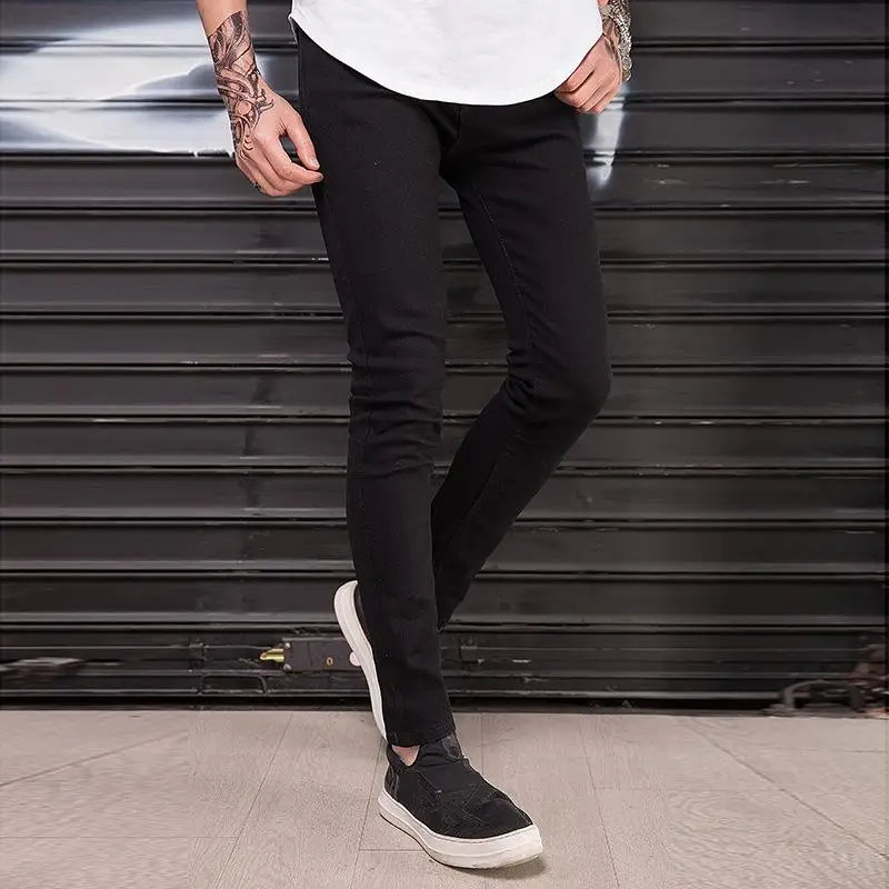 

Mens Clothing Cheap Wholesale Mens High Street Jeans Ripped Pants In Grey