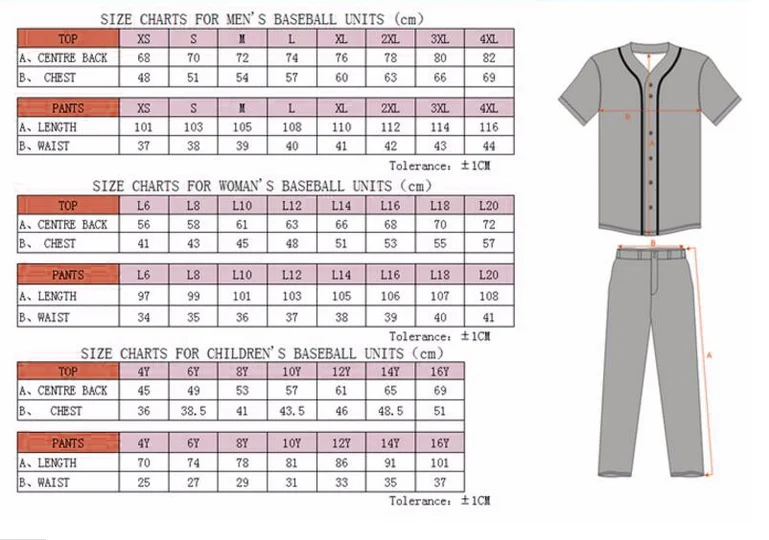 Reversible Baseball Jersey Size Chart – Look Sharpish