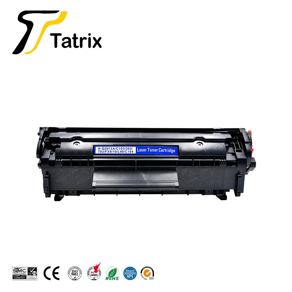 back hit table Tatrix 12a Crg 103 104 303 703 Fx9 Fx10 L90 Q2612a 2612a Compatible Laser  Black Toner Cartridge For Canon Mf4270 Printer - Buy Q2612a 2612a 2612 12 A Toner  Cartridge For Hp12a