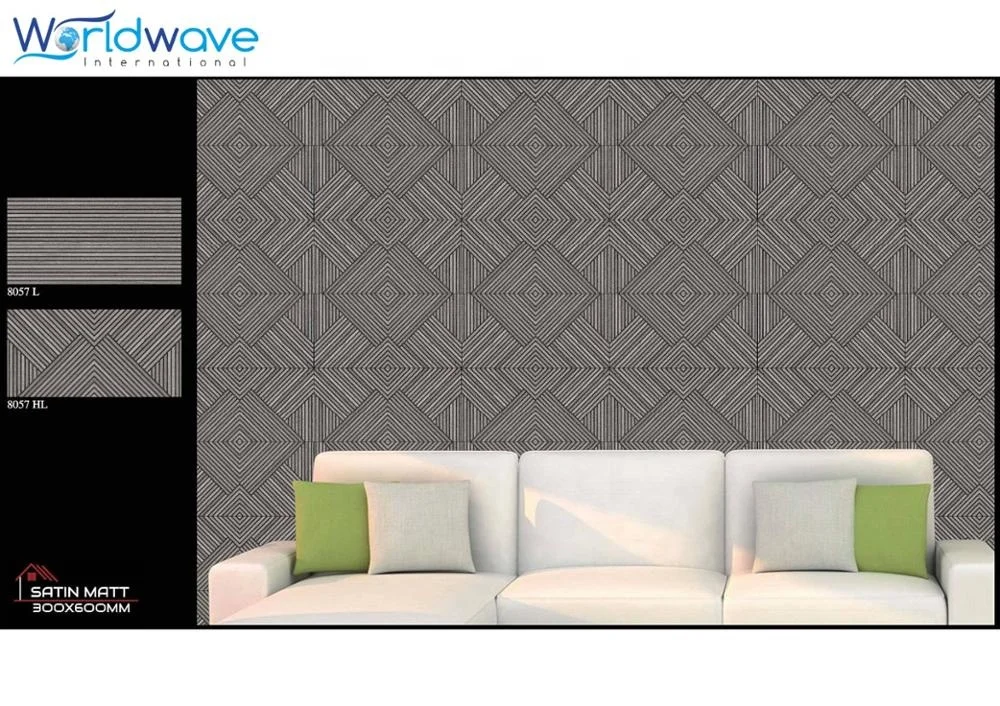 
300x600 mm Ceramic Wall Tile / White Marble Wall Tile / Matching 30x30cm Floor Tiles 